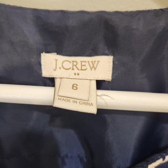 J. Crew Navy White Heart Sleeveless Dress - Size 6 - Picture 7 of 7